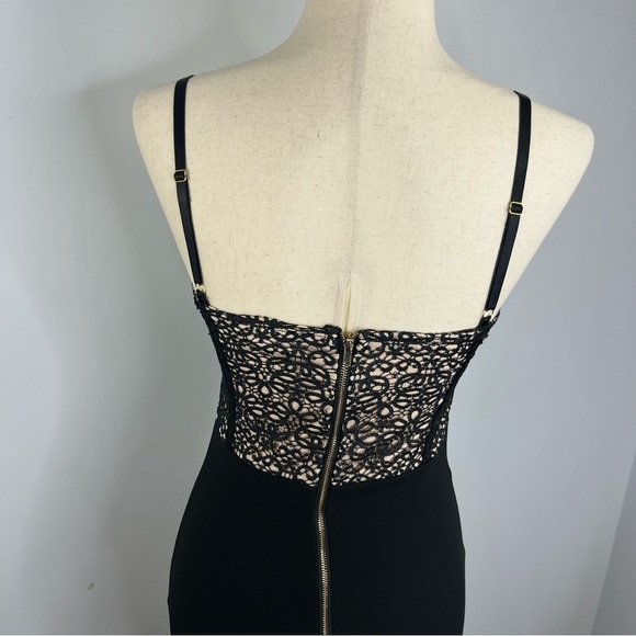Mind Code Size Small Black Lace Corset Bodycon Dress NN13 - Picture 5 of 8